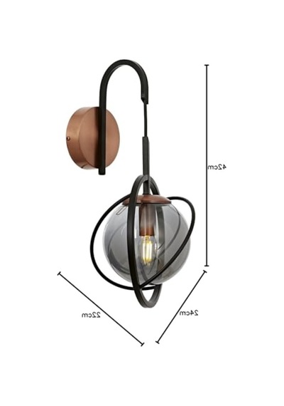 Siyah Boyalı Metal Aplik, E14, 22x24 Cm 10 Parça Siyah