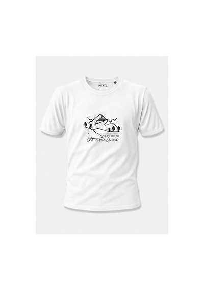 North Whiskers Take Me To The Mountains - Dağ Baskılı Unisex %100 Pamuklu Lacivert Outdoor Tişört Beyaz - 875132200 Beyaz - 875132200 Beyaz