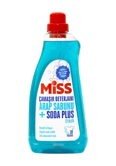 Miss Sıvı Çamaşır Deterjanı Arap Sabunu + Soda Etkili 1.5 L 2'li Avantaj Paketi Mıchu