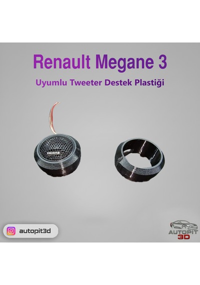 Renault Megane 3 Uyumlu Tweeter Destek Plastiği Hoparlör Yuvası / Aparatı