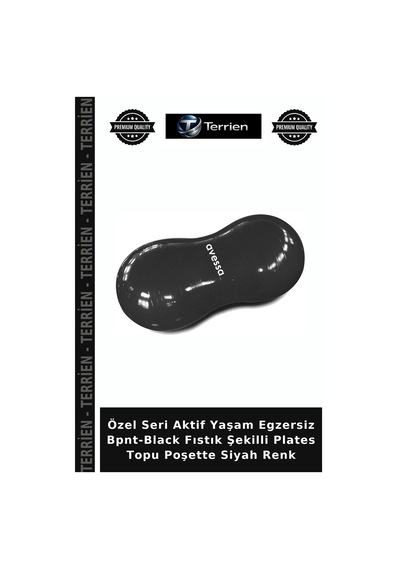 Özel Seri Aktif Yaşam Egzersiz Bpnt-black Fıstık Şekilli Plates Topu Poşette Siyah Renk