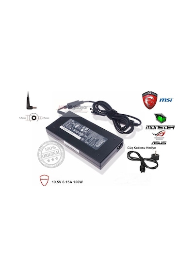 Alfabilgisayar Chicony  19.5V 6.15A 120W Adaptör
