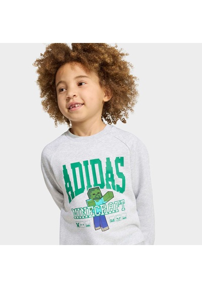Adidas Little Kids Minecraft Jog Set Çocuk Gri Eşofman Takımı Ks9036