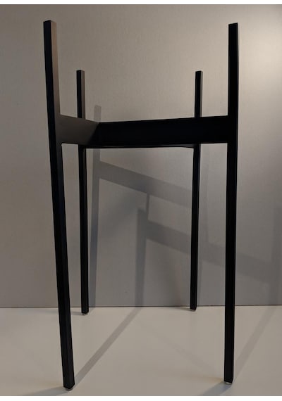 Çiçek Sehpası Metal Saksılık Modeli  Çiçeklik Standı Siyah