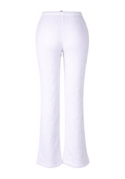 Trender Kanvas Kadın Pantolon 5504 Beyaz