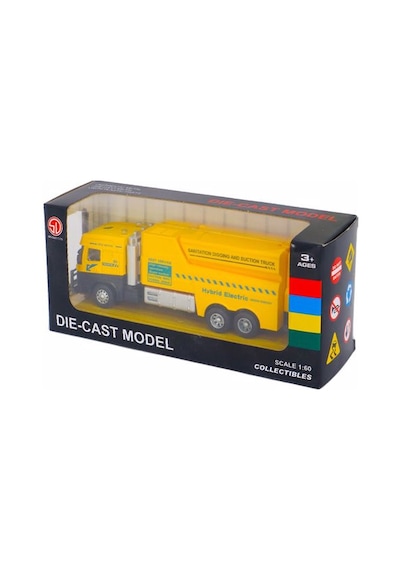 1:60 Çekbırak Çöp Aracı Sarı Çok Renkli