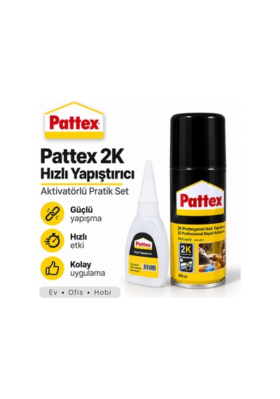 2k Profesyonel Hızlı Yapıştırıcı + Aktivatör 100 Ml Set