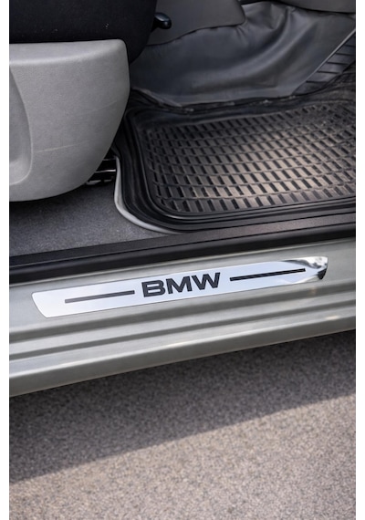 Bmw Krom Plastik 4 Parça Kapı Parlak Eşik Seti