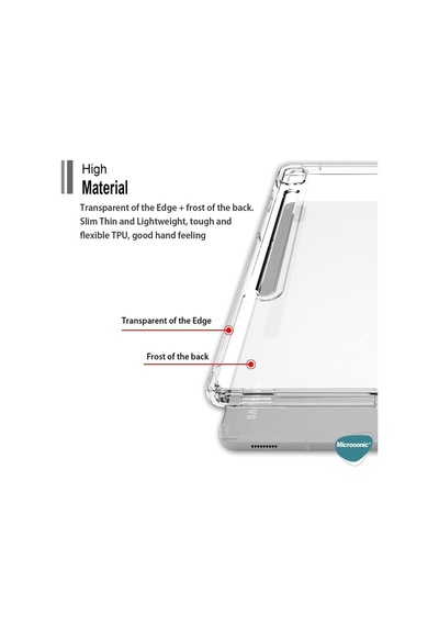 Samsung Galaxy Tab S9 Fe+ İçin Kılıf Transparent Soft Şeffaf Galaxy Tab S9 Fe+ İle Uyumlu Kılıf - Şeffaf