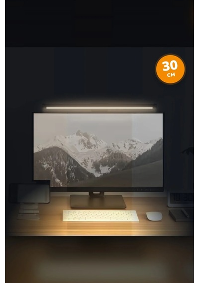 Dokunmatik Monitör Işık Çubuğu 30 Cm 3 Işık Modlu Kademesiz Parlaklık Usb Ekran Lambası