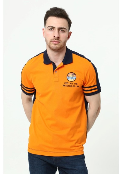 AR-MA Arma Erkek Polo Yaka Tişört Y22374300901 Turuncu