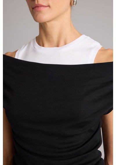 Defacto 26y801002342 Siyah Kadın T-shirt G9546ax/bk81