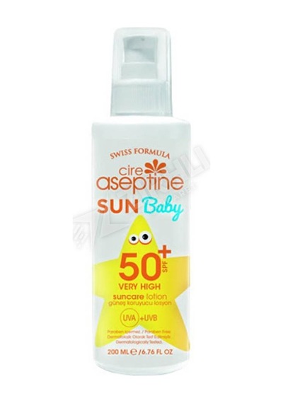 5 Adet Cire Aseptine Sun Güneş Koruyucu Baby Spf50+ Losyon 200 Ml