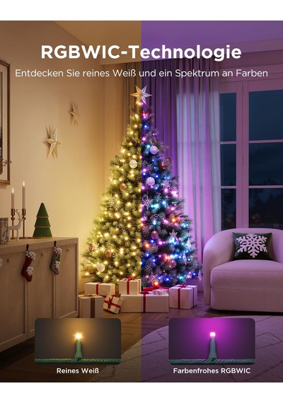 Govee Noel Işıltılı Dize Işıklar, İç Mekan Noel Peri Işıkları, 250 Led'li 20m Rgbwıc Işıklar, Noel Süslemeleri İçin 140+ Dinamik Sahne Modu, Alexa İle App Kontrolü Siyah Govee Noel Işıltılı Dize Işıklar, İç Mekan Noel Peri Işıkları, 250 Led'li 20m Rgbwıc Işıklar, Noel Süslemeleri İçin 140+ Dinamik Sahne Modu, Alexa İle App Kontrolü Siyah