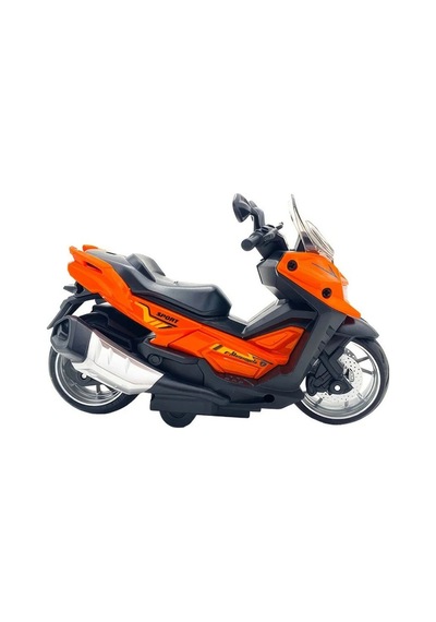 Işıklı Ve Sesli Sürtmeli Metal Oyuncak Motor 14 Cm Diecast Maket Motosiklet Xmax Scooter Çok Renkli
