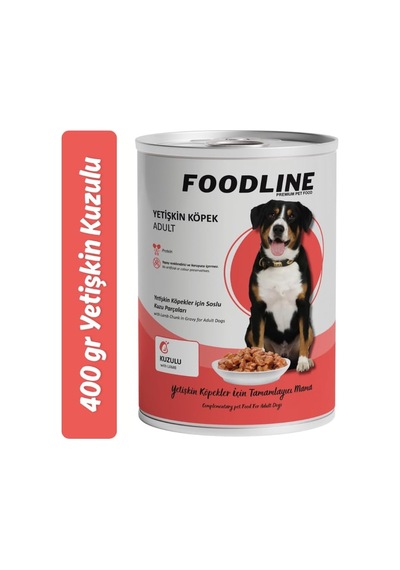 Yetişkin Köpek Konservesi 400 Gr, Gravy Sos İçerisinde Parça Etli 400 Gr X 24 Adet, Kuzu