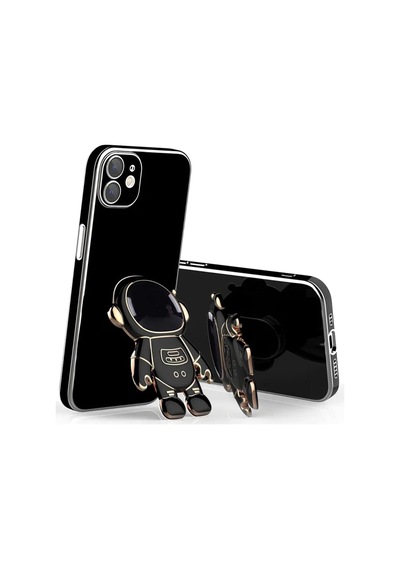 Apple Uyumlu iPhone 11 Kılıf Astronot Seri Stant Silikon Kapak