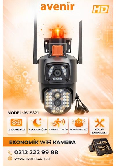 Avenir Av-s321 2 Kameralı 6m Ptz Kamera