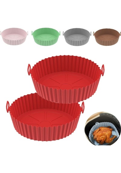 Airfryer Silikon Pişirme Kabı Hava Fritözü Kalıbı Airfryer Airfryer Airfryer Pişirme Kağıdı Silikonu Diğer