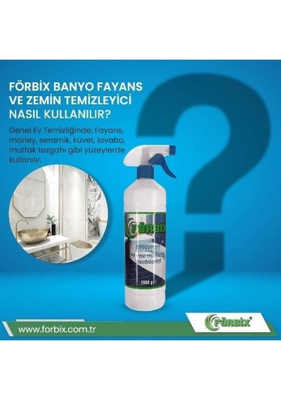 Forbix Banyo Fayans Ve Zemin Temizleyici 2 Adet