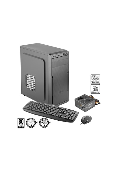 Green Ava Plus Skd 1x120mm 2x2.0 Usb Bilgisayar Kasası 300w 80+ Standart Sertifikalı Ups Klavye + + Mouse