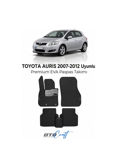 Otocraft Toyota Auris 2007-2012 Araca Özel 3d Havuzlu Eva Paspas Tam Set 5 Parça