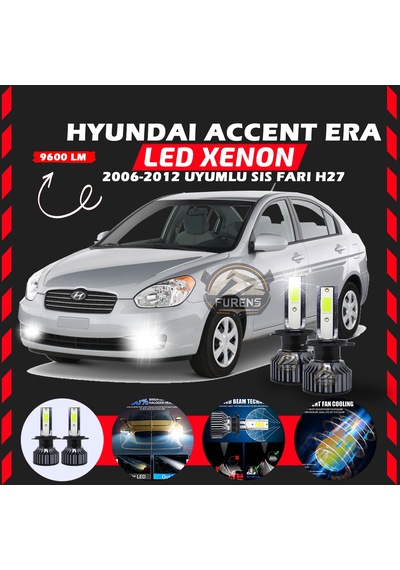 Hyundai Accent Era 2006-2012 Sis Farı Uyumlu Şimşek Etkilii Led Xenon Pro Seriess H27