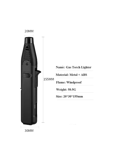 Profesyonel Jet Gazlı Rüzgar Mutfak Çakmağı - Torch Pürmüz Çakmak