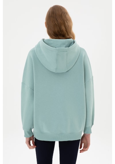 U.S. Polo Assn. Kadın Mint Şardonlu Kapüşonlu Sweatshırt 50313567-VR090