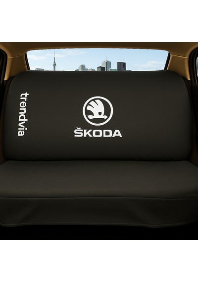 Skoda Uyumlu Ön Arka Koltuk Kılıfı Penye Servis Tipi Oto Koltuk Koruma Seti Siyah