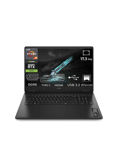 HP Omen 17-DB1003NT C67G1EA-K00 Ryzen Aı 9 365 48 GB 1 TB SSD 8 GB RTX5070 17.3" Dos Dizüstü Bilgisayar