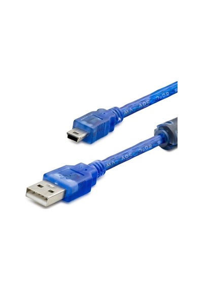 Usb Mini V3/5pin To Usb Kablo 1.5 M - Şeffaf M.i Hdx5065 Çok Renkli