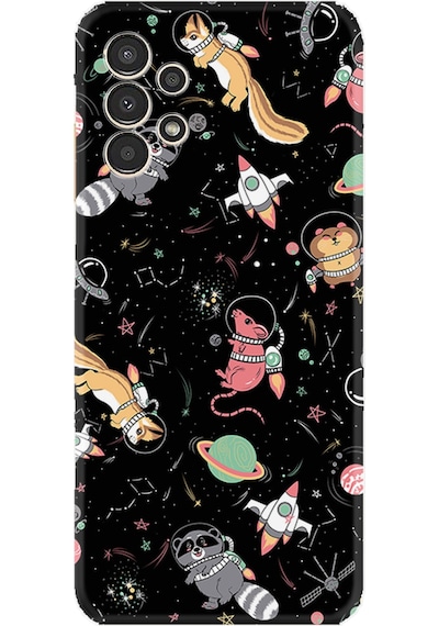 Samsung Uyumlu Galaxy A14 Kılıf Silikon Desen Özel Seri Planet Animals 1771