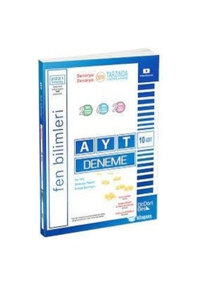 AYT Fen Bilimleri 10'lu Deneme Sınavı 2021 Model -  Üç Dört Beş Yayınları