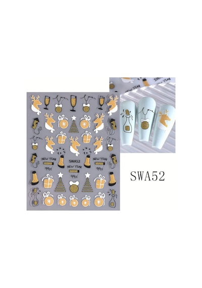 3d Yapışkan Sticker Tırnak Dövmesi Nail Art 59017026