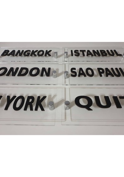 Pleksi Okul.Ofis.Iş Yeri Kapı Isimliği 25Cm X 12Cm