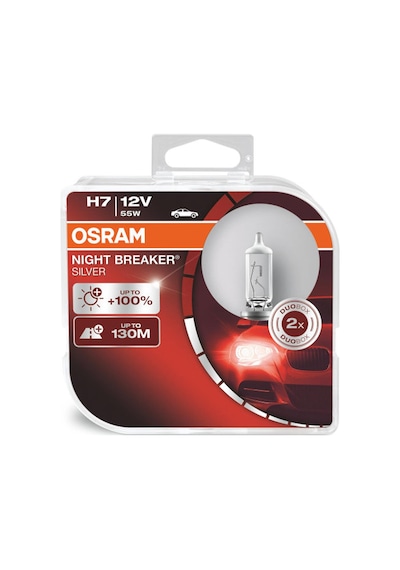 Osram Night Breaker Silver 12V H7 55W 64210Nbs 130M Fazla Mesafe