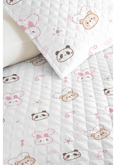 Evimde Bambaşka Pembe Panda Pastel Renkli Kız Çocuk Pike Takımı-sevimli Figürlü Bebek Odası Yatak Örtüsü-160x220 CM Evimde Bambaşka Pembe Panda Pastel Renkli Kız Çocuk Pike Takımı-sevimli Figürlü Bebek Odası Yatak Örtüsü-160x220 CM