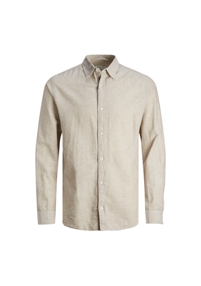 Jack & Jones Uzun Kollu Pamuklu Erkek Keten Gömlek - 12248579 001