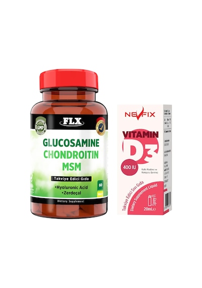 Glucosamine Chondroitin Msm 60 Tablet Nevfix Vitamin D3