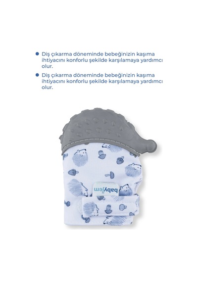Diş Kaşıma Eldiveni, Gri