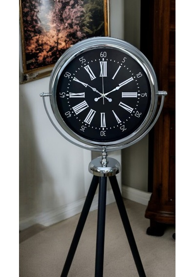 Majestic Krom Tripod Ayaklı Saat