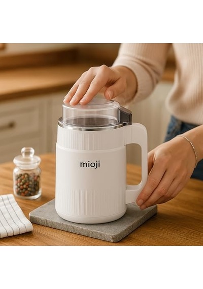 Mioji Cg34 500w Paslanmaz Çelik Bıçak Kompakt Baharat Ve Kahve Öğütücü Beyaz