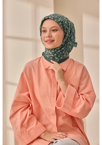 Silk Home Aura Eşarp 140005-12 Petrol Yeşili, Su Yeşilli, Somon