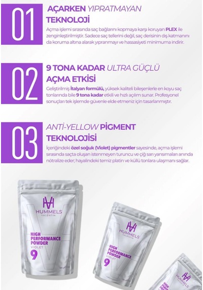 Hummels Valentin Saç Açıcı Toz Violet-mor 500 Gr