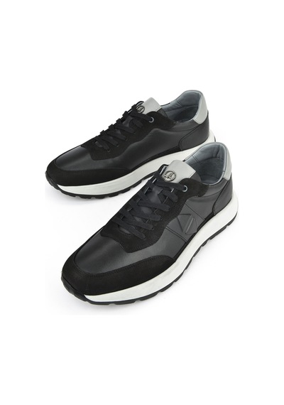 Ziya, Erkek Hakiki Deri Sneaker 1531037z2417 Siyah 1531037z2417 000 Siyah