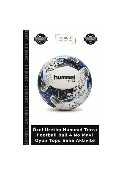 Özel Üretim Hummel Terra Football Ball 4 No Mavi Oyun Topu Saha Aktivite