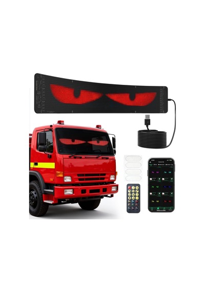 Sıbı Lıghtıng Led Gözler, 12 X 60 Cm Devil Eyes Led Gösterge, Uzaktan Kumandalı Ve Bluetooth Uygulamalı, Kendin Yap