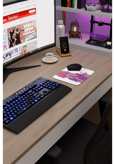 Mirai Nikki Anime V5 - 22x18 Gaming Kauçuk Kaymaz Taban Mouse Pad Fare Altlığı