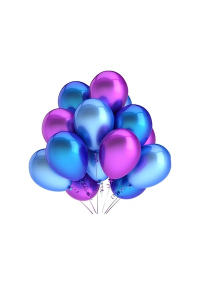 Metalik Balon Parti Organizasyon Balonu 12 İnç Düğün Doğum Günü Dekorasyon 10 Adet Mavi Açık